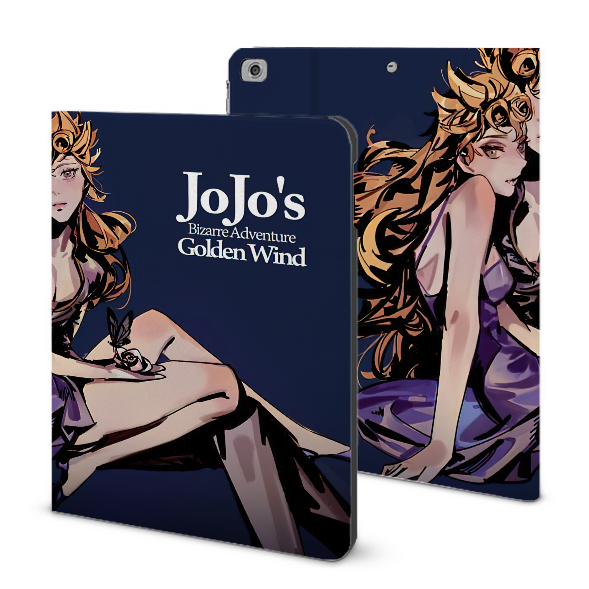 （画像用） ジョジョの奇妙な冒険 JoJo's Bizarre Adventure IPad ケース ブック型 PUレザー TPU 耐衝撃 軽量 薄型 ペン収納なし 全面保護 IPad 各モデル対応